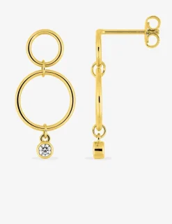 Boucles d'oreilles pendantes en plaqué or et oxyde de zirconium SO OR