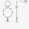 Boucles d'oreilles pendantes argent rhodié 925 ‰ et oxyde de zirconium SO OR