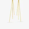 Boucles d'oreilles pendantes chaîne fantaisie 3 brins or jaune 750 ‰ SO OR