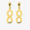 Boucles d'oreilles pendantes motif infini or jaune 750 ‰ SO OR