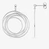 Boucles d'oreilles pendantes multi cercles acier SO OR