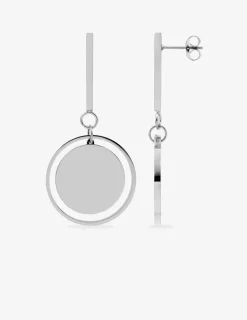 Boucles d'oreilles pendantes cercle acier SO OR