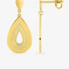 Boucles d'oreilles pendantes plaquées or SO OR
