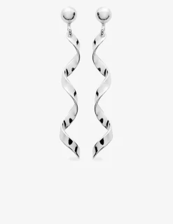 Boucles d'oreilles pendantes torsadées argent 925‰ SO OR
