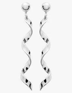 Boucles d'oreilles pendantes torsadées argent 925‰ SO OR