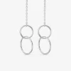 Boucles d'oreilles pendantes anneaux argent 925‰ rhodié SO OR