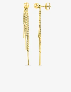 Boucles d'oreilles pendantes plaqué or SO OR