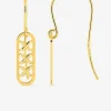 Boucles d'oreilles pendantes or 750‰ crochet fantaisie SO OR