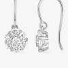 Boucles d'oreilles pendantes argent rhodié 925‰ avec oxyde de zirconium 22 mm SO OR