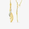 Boucles d'oreilles pendantes or jaune 375 ‰ et rhodium SO OR