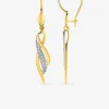 Boucles d'oreilles pendantes or jaune 375 ‰ et rhodium SO OR