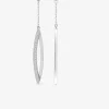 Boucles d'oreilles pendantes en or 375‰ et oxydes de zirconium SO OR