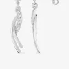 Boucles d'oreilles pendantes courbées en argent 925‰ rhodié SO OR
