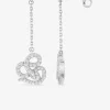 Boucles d'oreilles pendantes chaîne et serpent argent 925‰ rhodié et oxydes de zirconium SO OR