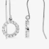 Boucles d'oreilles pendantes rondes argent rhodié 925%o avec oxyde de zirconium 26 mm SO OR