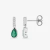 Boucles d'oreilles pendantes en argent 925 ‰ rhodié et oxydes de zirconium bicolores SO OR