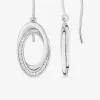 Boucles d'oreilles pendantes en argent 925 ‰ rhodié, oxydes de zirconium SO OR