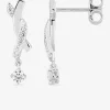 Boucles d'oreilles pendantes en argent 925 ‰ rhodié, breloque oxyde de zirconium SO OR