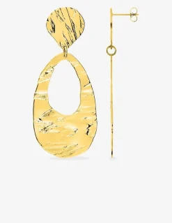 Boucles d'oreilles pendantes en acier doré SO OR