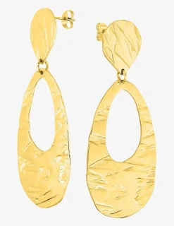 Boucles d'oreilles pendantes en acier doré SO OR