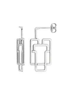 Boucles d'oreilles pendantes en argent 925 ‰ rhodié SO OR