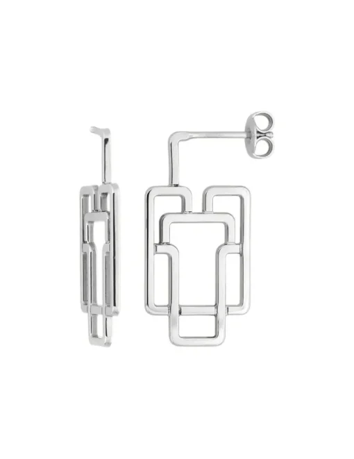 Boucles d'oreilles pendantes en argent 925 ‰ rhodié SO OR