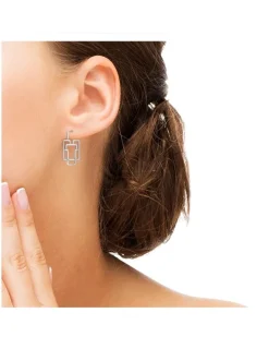 Boucles d'oreilles pendantes en argent 925 ‰ rhodié SO OR