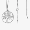 Boucles d'oreilles pendantes argent 925 ‰ motif arbre de vie SO OR