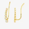 Boucles d'oreilles plaquées or et oxydes de zirconium SO OR