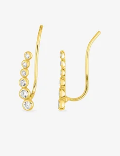 Boucles d'oreilles plaquées or et oxydes de zirconium SO OR