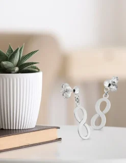 Boucles d'oreilles "infini" or blanc 375‰ SO OR
