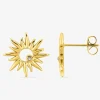 Boucles d'oreilles soleil acier doré SO OR