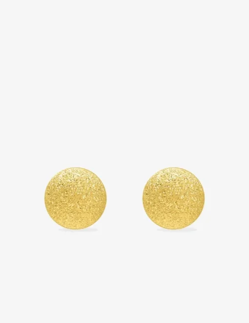 Boucles d'oreilles sphères 6 mm or jaune 750 ‰ SO OR