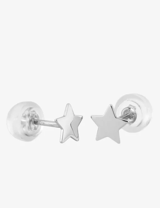 Boucles d'oreilles étoile or blanc 375‰ SO OR