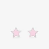 Boucles d'oreilles étoiles argent 925 ‰ laque rose SO OR