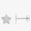 Boucles d'oreilles étoiles argent rhodié 925‰ avec oxyde de zirconium SO OR