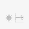 Boucles d'oreilles étoiles en argent 925 ‰ rhodié avec oxydes de zirconium SO OR