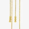 Boucles d'oreilles traversantes plaqué or boules SO OR