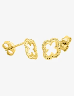 Boucles d'oreilles trèfle or jaune 375‰ SO OR