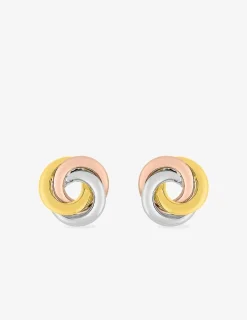 Boucles d'oreilles tricolores or 375‰ SO OR