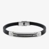 Bracelet acier CARGO cuir cable et céramique SO OR