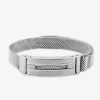 Bracelet acier CARGO en maille et motif rectangle finition brossé SO OR
