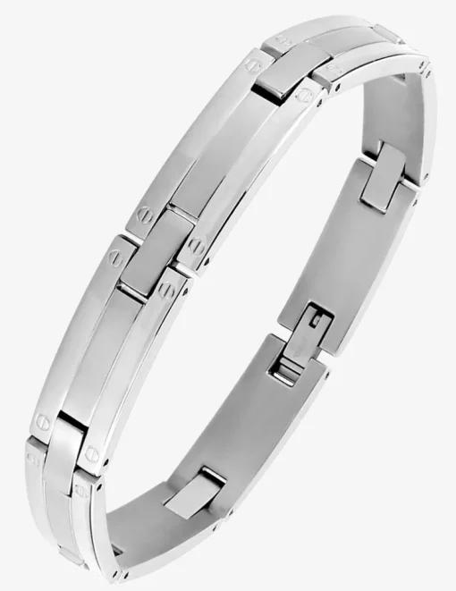 Bracelet acier CARGO maillons finition mat et brillant SO OR