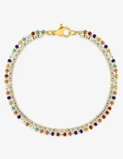 Bracelet acier, cristaux synthétiques et matière fantaisie unicolor SO OR