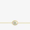 Bracelet acier doré avec motif nacré et laque turquoise SO OR