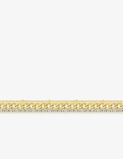 Bracelet acier doré et oxydes de zirconium SO OR