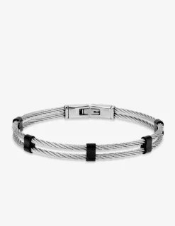 Bracelet acier double câble SO OR