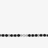 Bracelet acier et agate noire SO OR