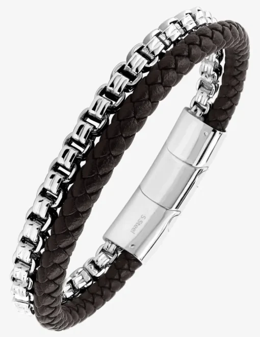 Bracelet acier et autre matière fantaisie SO OR