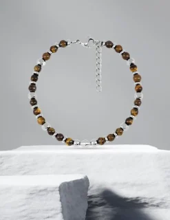 Bracelet acier et œil de tigre SO OR